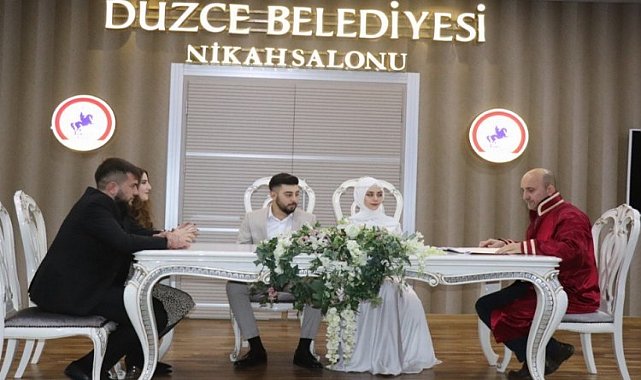 Düzce'de nikah işlemlerinde yüzde 15 artış