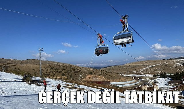 Ordu'da Kayak Merkezinde tatbikat yapıldı