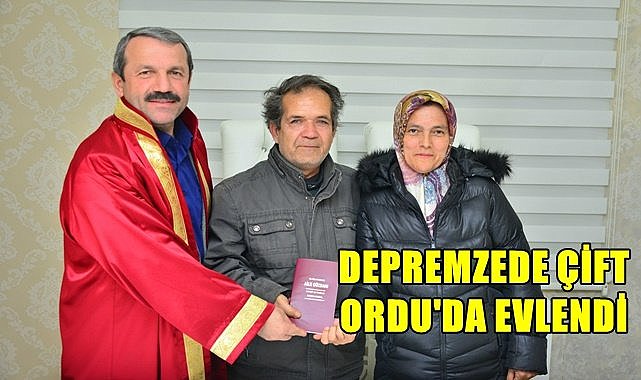 Hatay&#039;da depremden sağ kurtuldular Ordu&#039;da evlendiler