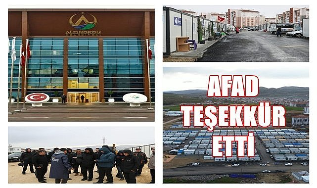 AFAD Altınordu'ya teşekkür etti
