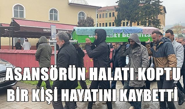 Asansörün halatı koptu