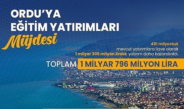 Bakan Özer'den Ordu'ya eğitim yatırımı müjdesi