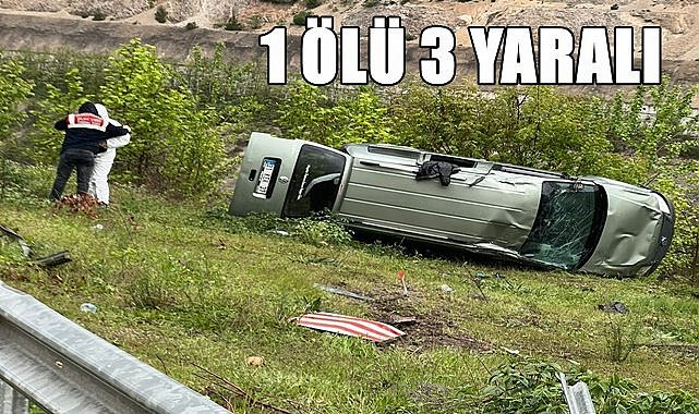 Minibüs devrildi: 1 ölü 3 yaralı
