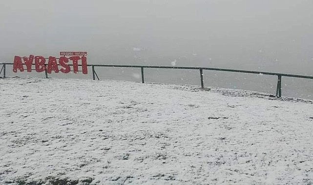 Ordu'da Nisan ayında kar yağdı