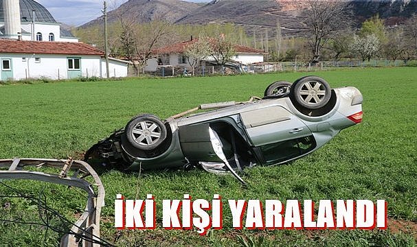 Otomobil tarlaya uçtu