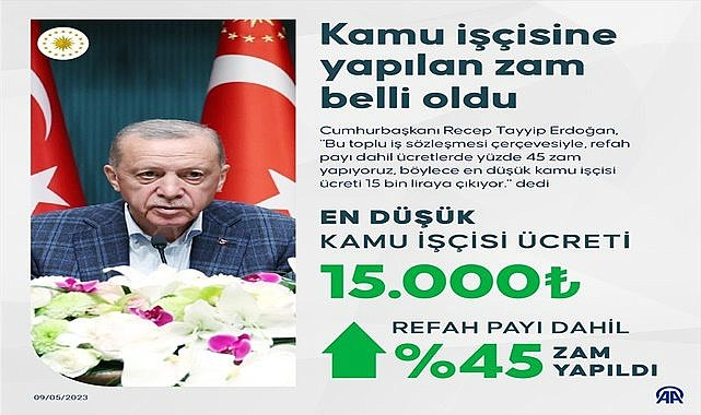 En düşük kamu işçisi maaşı 15 bin TL