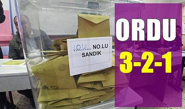 Ordu&#039;da milletvekili seçimi 3-2-1