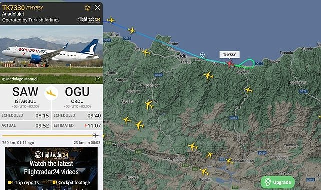 Ordu Giresun Havalimanı'na iki gün sonra uçak indi