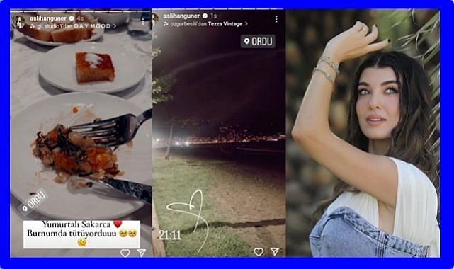 Ünlü Sanatçı Aslıhan Güner sakarca yemek için Ordu&#039;ya geldi