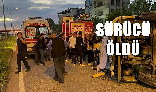 Kargo kamyonu kaza yaptı