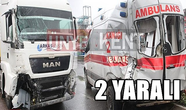 Ordu'da ambulans kaza yaptı