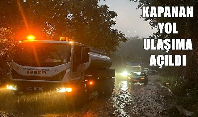 Ordu'da kapanan yol ulaşıma açıldı