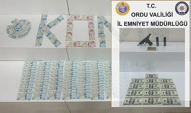 Ordu'da sahte Türk lirası ve dolar yakalandı
