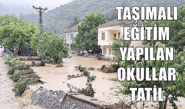 Ordu&#039;da şiddetli yağışlar nedeniyle okullar tatil edildi