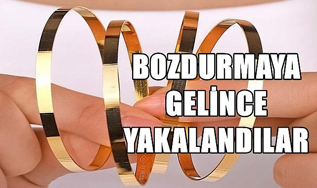 Ordu'da yolda buldukları bilezikleri bozdurmak isteyince yakalandılar
