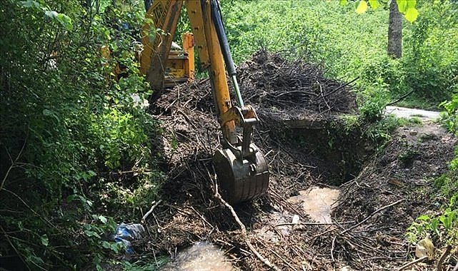 Sağanak yağışlar Aybastı'da etkili oldu