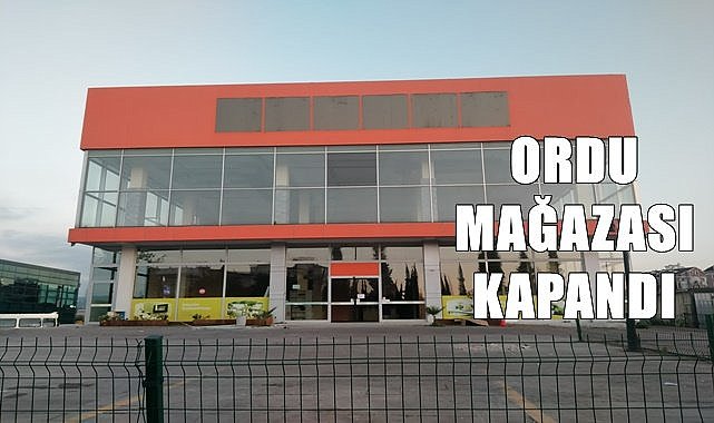 Ünlü marka Ordu mağazasını kapattı