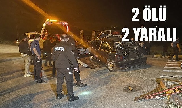 Yolcu otobüsü ile otomobil çarpıştı