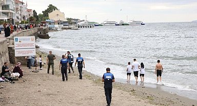 Bursa'da Mudanya Zabıtası sahil devriyesinde