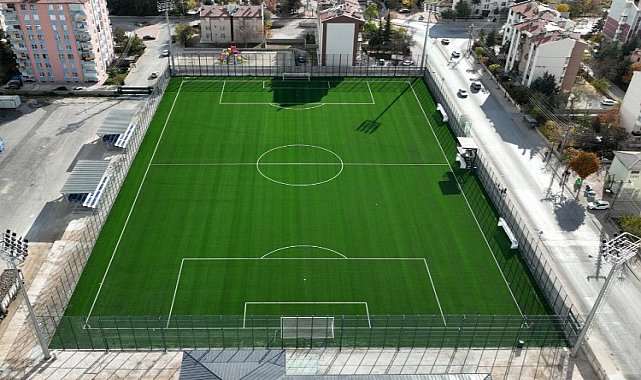 Konya Selçuklu'da sentetik çim saha açılışa hazır