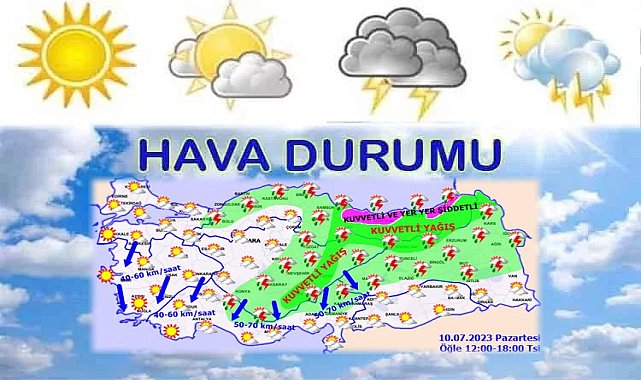 Meteoroloji&#039;den 3 bölgeye turuncu uyarı