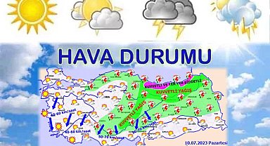 Meteoroloji'den 3 bölgeye turuncu uyarı