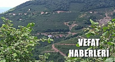 Ordu 13 Temmuz Perşembe vefat haberleri