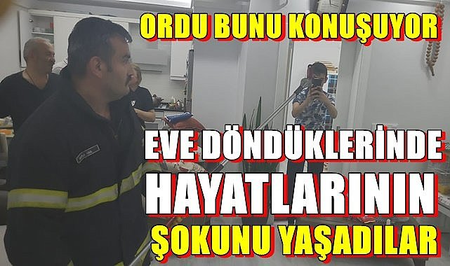 Ordu'da piknikten eve dönen aile hayatlarının şokunu yaşadı