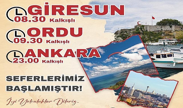Genç Turizm Ordu-Giresun Ankara seferlerine başladı