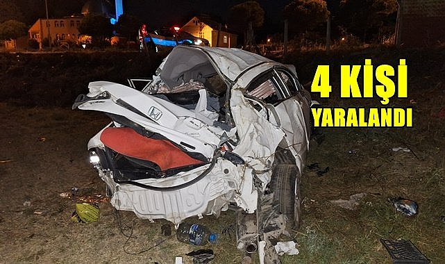 Köpeğe çarpmamak istedi tarlaya devrildi