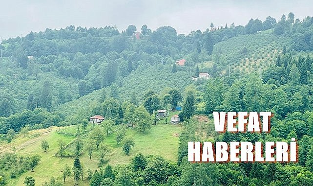 Ordu 1 Ağustos Salı vefat haberleri