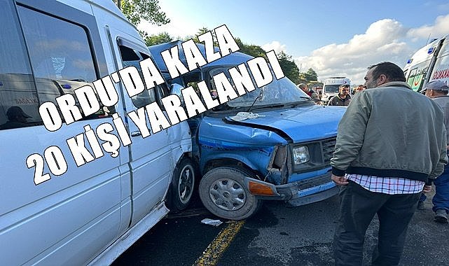 Ordu&#039;da fındık işçilerini taşıyan 2 minibüs çarpıştı