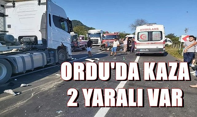 Ordu-Ulubey yolunda tır patpata çarptı