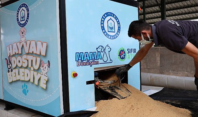 Bursa Yıldırım&#039;da atık gıdalar mamaya dönüşüyor