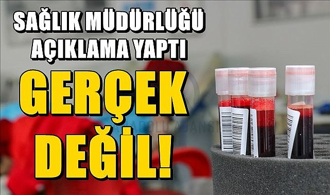 Ordu Sağlık Müdürlüğü çıkan haberlere açıklama yaptı