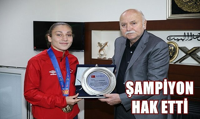 Gürsoy Fındık Avrupa Şampiyonu Boksör Gamze Soğuksu'ya destek verdi