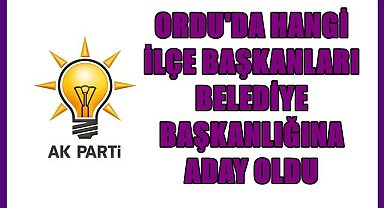 Ordu'da AK Parti İlçe Başkanları Belediye Başkan Aday Adayı Oldu