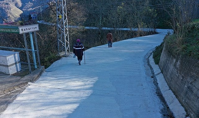 Bahariye Çambaşı Yaylası&#039;na beton yolla bağlandı