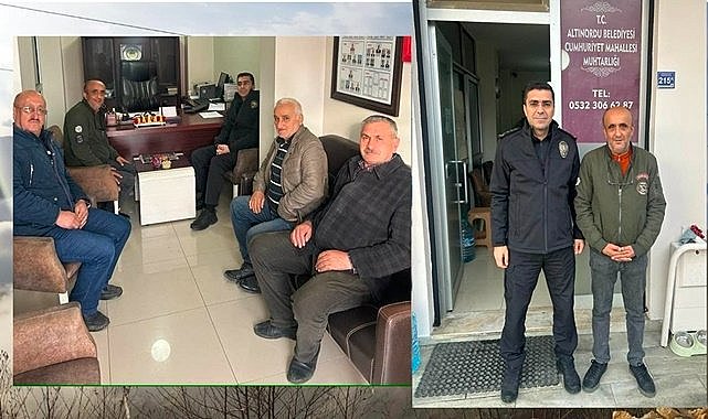 Emniyet Müdürü halka iç içe, Müdür Aksoy&#039;dan Cumhuriyet Mahallesi Muhtarlığına ziyaret