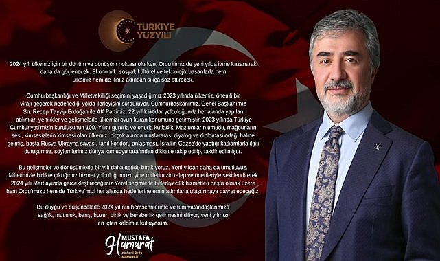 Hamarat: Yeni Yılda Ordu İvme Kazanacak