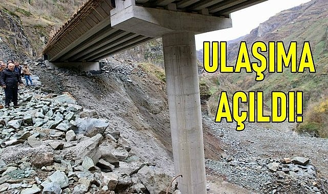 Heyelanda kapanan Ordu Dere Yolu ulaşıma açıldı