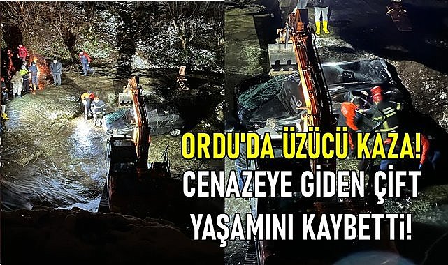 Ordu&#039;da karı koca cenazeye giderken kaza geçirdi