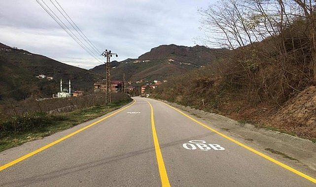 Ordu&#039;da köy yoluna otoban konforu