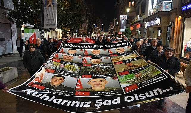 Ordu&#039;da Şehit Askerleri Anma Yürüyüşü Gerçekleştirildi