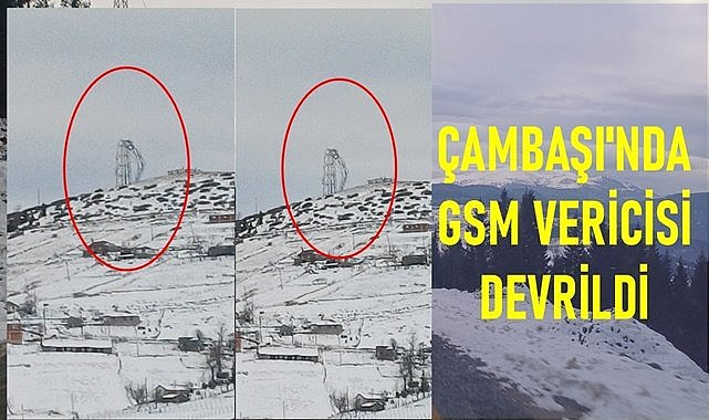 Ordu&#039;da yaylada GSM verici direği fırtınada yıkıldı