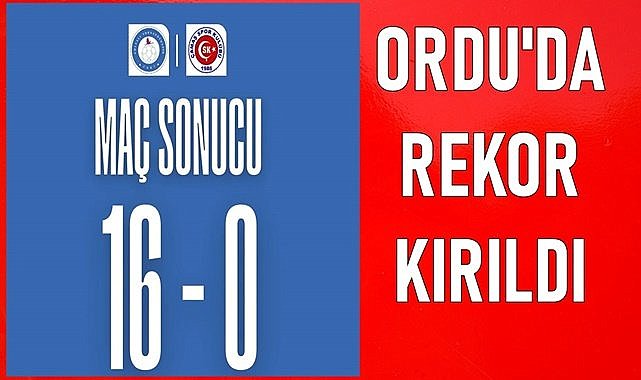 Ordu&#039;da amatör maçta rekor kırıldı: Rakibini 16-0 yendi