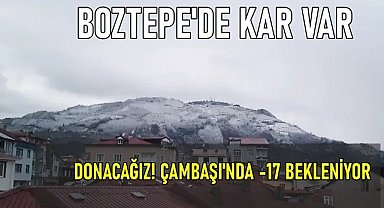 Ordu'da Yoroz ve Boztepe'ye kar yağdı 