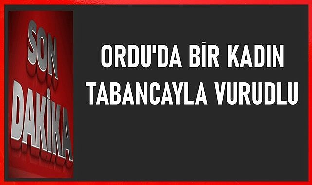 Ordu&#039;da bir kadın tabancayla kafasından vuruldu