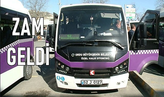 Ordu&#039;da dolmuş ve taksi ücretlerine büyük zam!