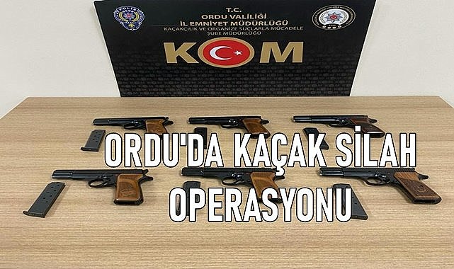 Ordu&#039;da kaçak tabanca operasyonu